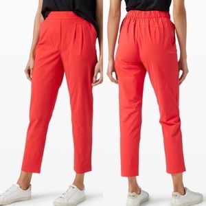 Lululemon Your True Trouser HR pant in red. BNWT